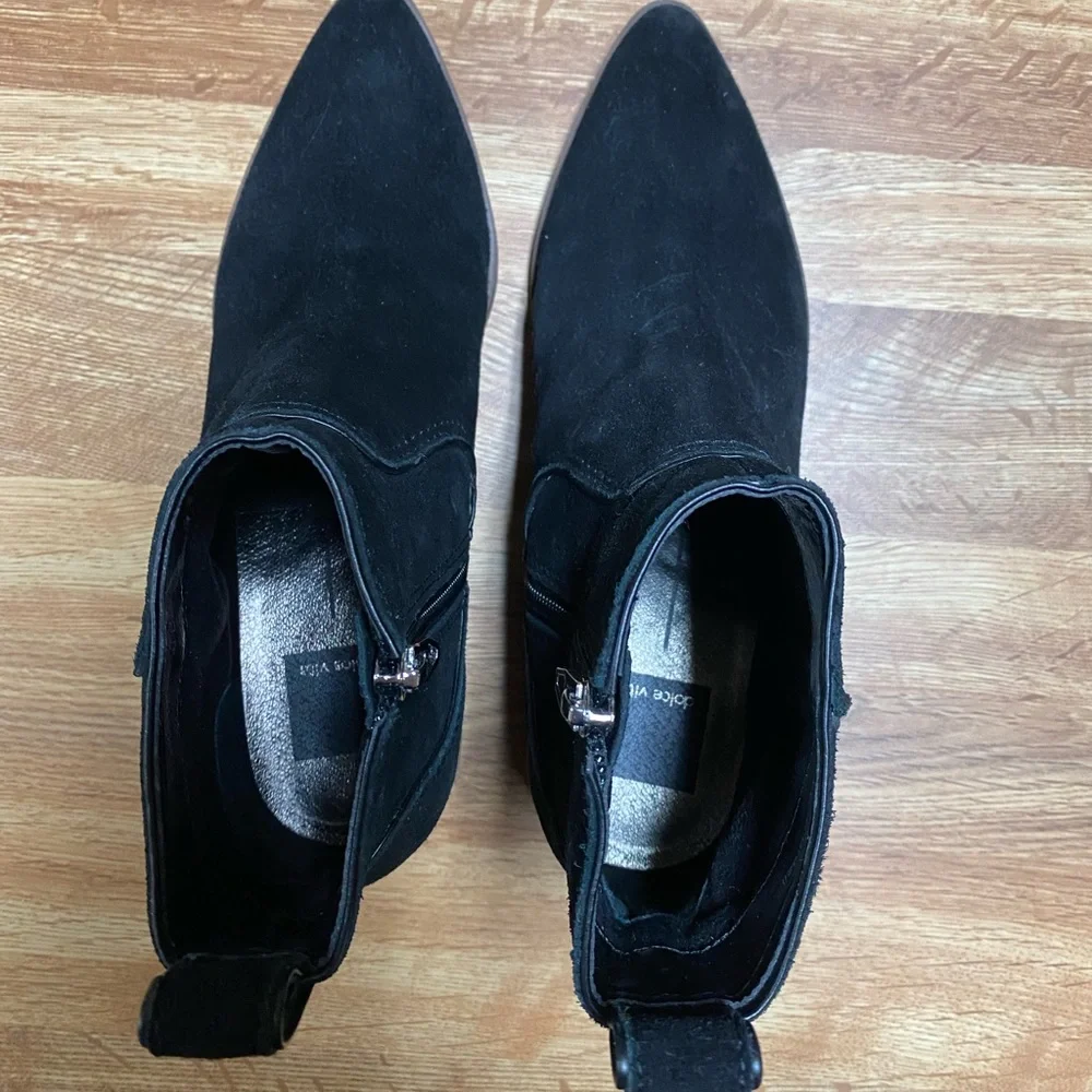 NEW Dolce Vita Black Suede Booties - Picture 8 of 9